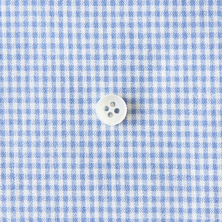 綿ポリダンガリー ギンガムチェック#柄の大きさ_1.5mm#カラー_#106 マリンブルー
