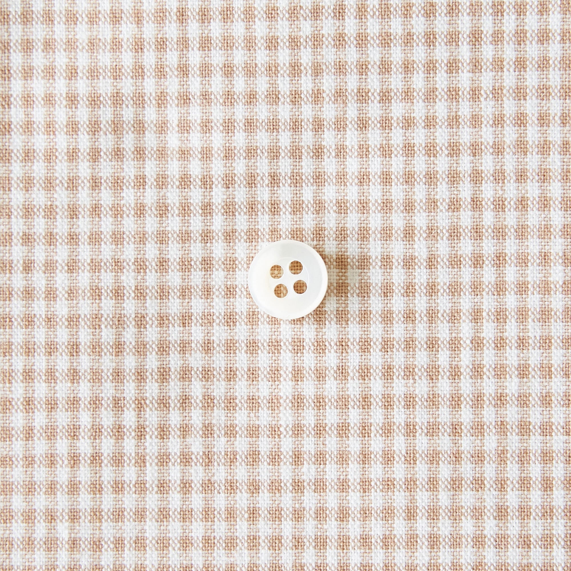 綿ポリダンガリー ギンガムチェック#柄の大きさ_1.5mm#カラー_#107 ベージュ