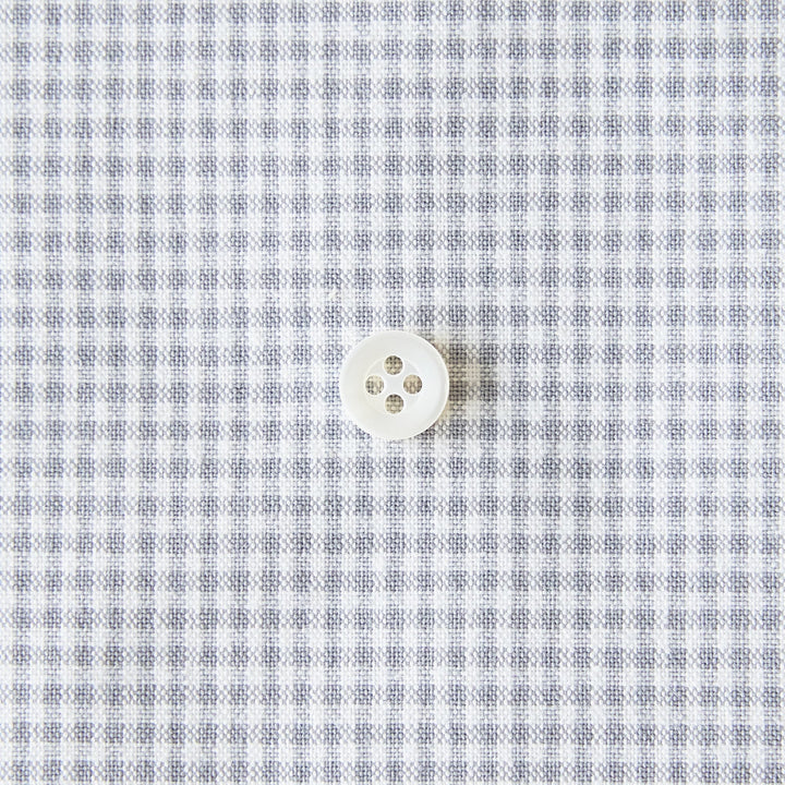 綿ポリダンガリー ギンガムチェック#柄の大きさ_1.5mm#カラー_#108 グレー
