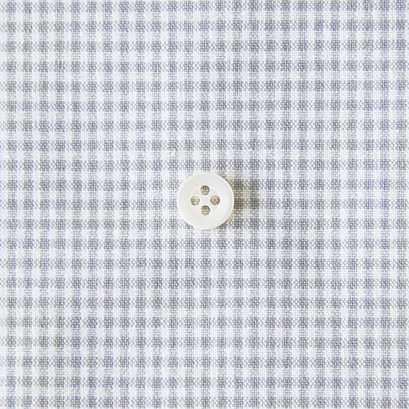 綿ポリダンガリー ギンガムチェック#柄の大きさ_1.5mm#カラー_#108 グレー