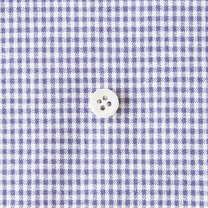 綿ポリダンガリー ギンガムチェック#柄の大きさ_1.5mm#カラー_#110 パープル
