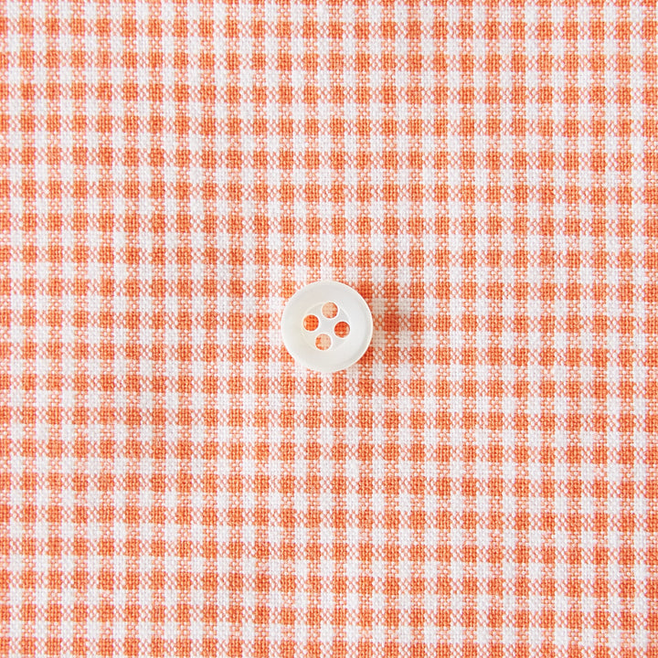 綿ポリダンガリー ギンガムチェック#柄の大きさ_1.5mm#カラー_#114 オレンジ