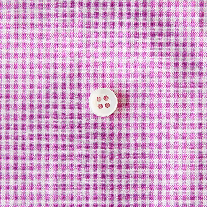 綿ポリダンガリー ギンガムチェック#柄の大きさ_1.5mm#カラー_#121 ラズベリー