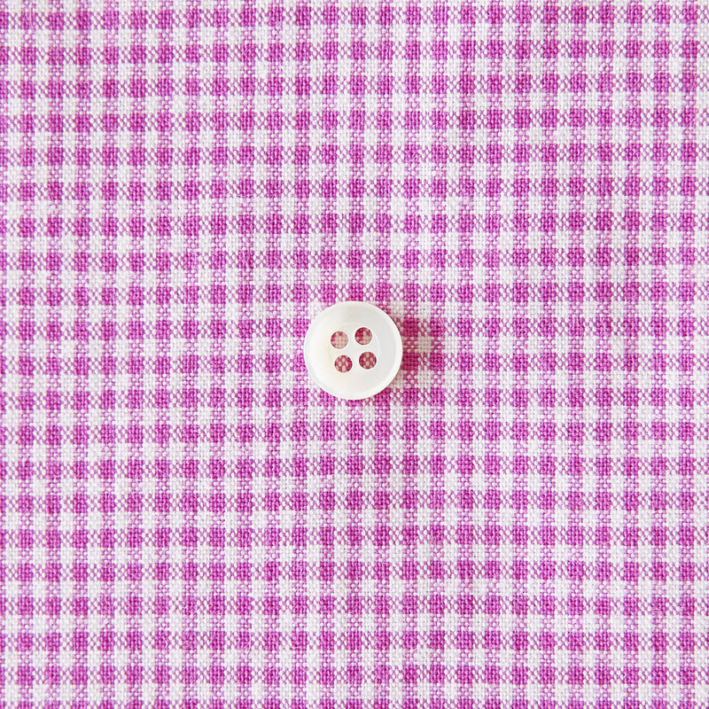 綿ポリダンガリー ギンガムチェック#柄の大きさ_1.5mm#カラー_#121 ラズベリー