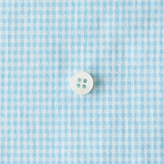 綿ポリダンガリー ギンガムチェック#柄の大きさ_1.5mm#カラー_#124 アクアブルー