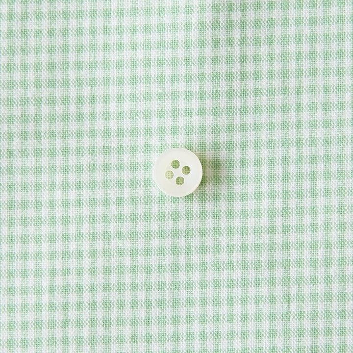 綿ポリダンガリー ギンガムチェック#柄の大きさ_1.5mm#カラー_#126 スプリンググリーン