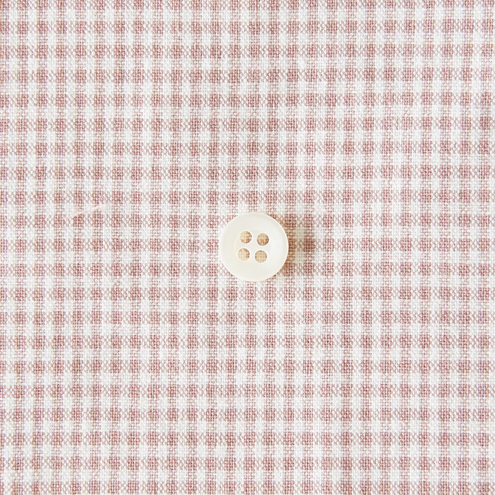 綿ポリダンガリー ギンガムチェック#柄の大きさ_1.5mm#カラー_#202 スモークピンク