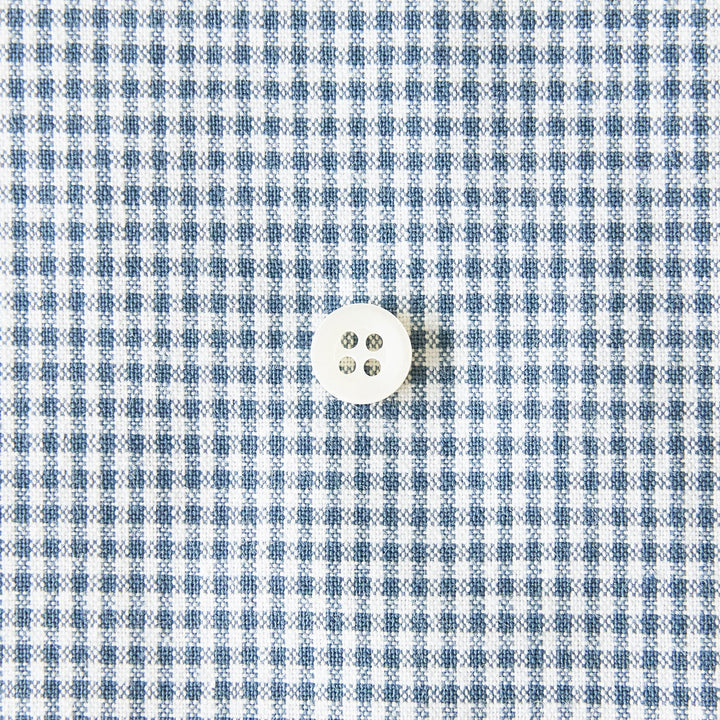 綿ポリダンガリー ギンガムチェック#柄の大きさ_1.5mm#カラー_#203 ティールブルー