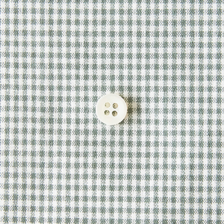 綿ポリダンガリー ギンガムチェック#柄の大きさ_1.5mm#カラー_#214 カーキ