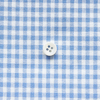 綿ポリダンガリー ギンガムチェック#柄の大きさ_3mm#カラー_#106 マリンブルー