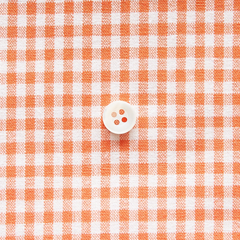 綿ポリダンガリー ギンガムチェック#柄の大きさ_3mm#カラー_#114 オレンジ