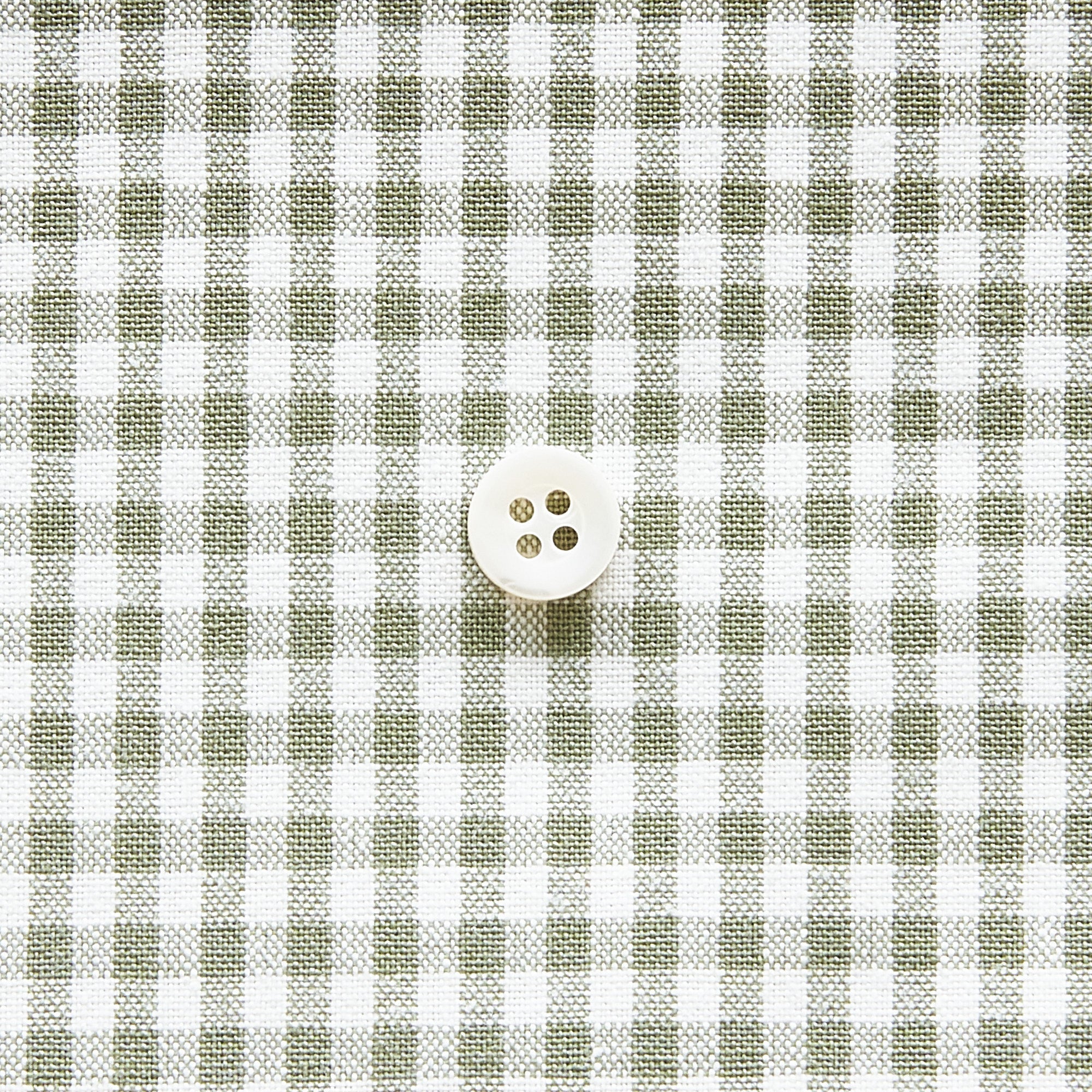綿ポリダンガリー ギンガムチェック#柄の大きさ_3mm#カラー_#115 モスグリーン