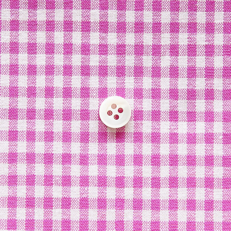 綿ポリダンガリー ギンガムチェック#柄の大きさ_3mm#カラー_#121 ラズベリー