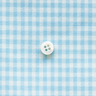 綿ポリダンガリー ギンガムチェック#柄の大きさ_3mm#カラー_#124 アクアブルー