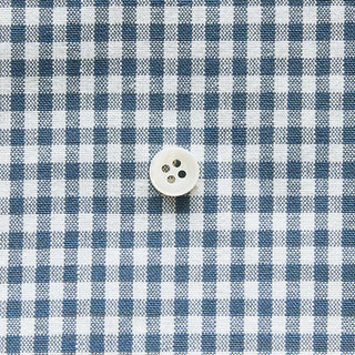 綿ポリダンガリー ギンガムチェック#柄の大きさ_3mm#カラー_#203 ティールブルー