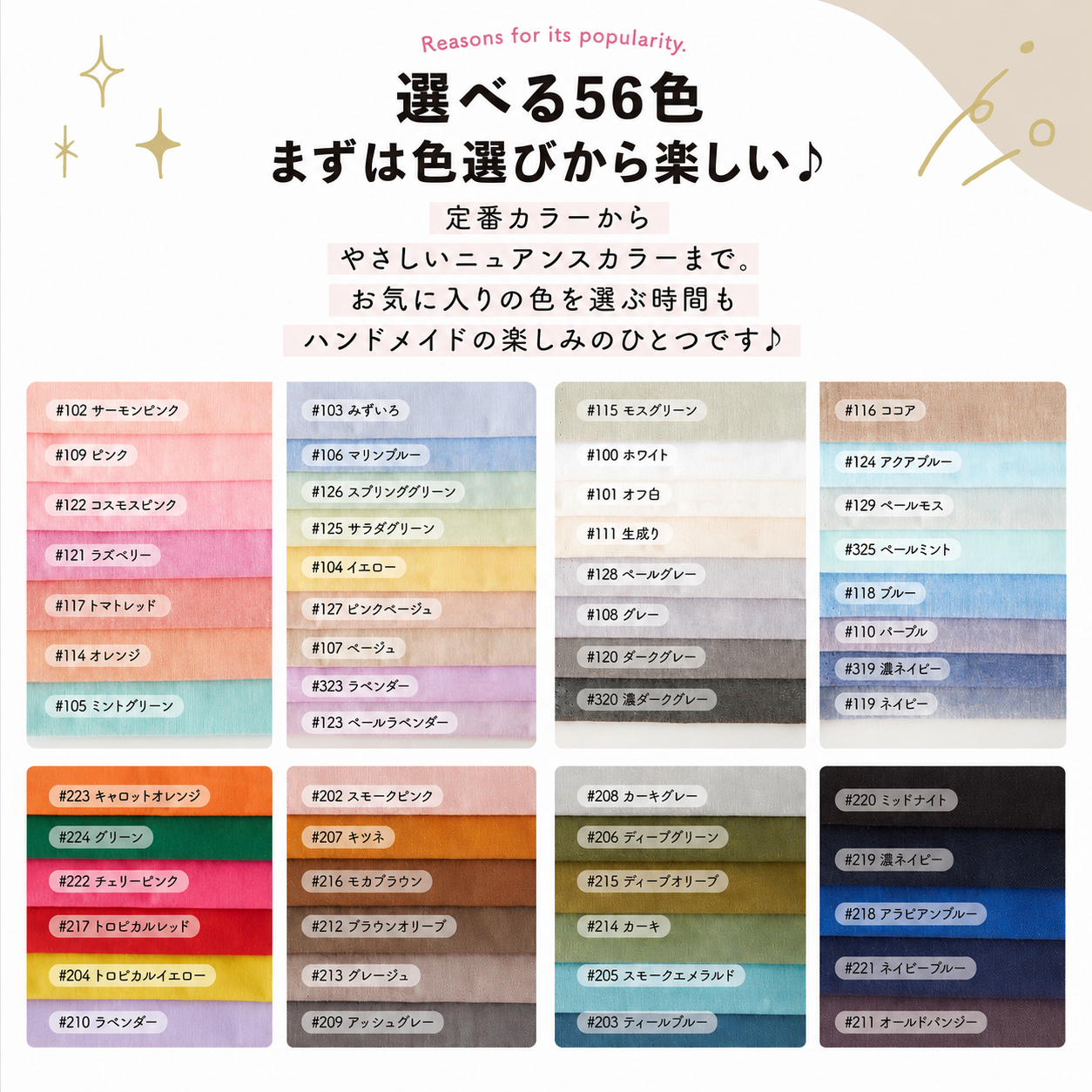 シンプルなポケット付きエプロンキット 綿ポリダンガリー 全56色