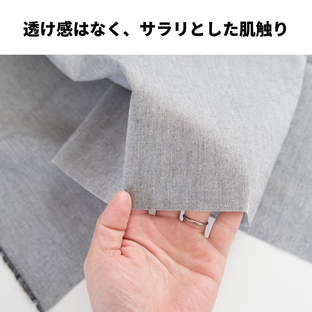 綿ポリダンガリー モノクロ 画像4