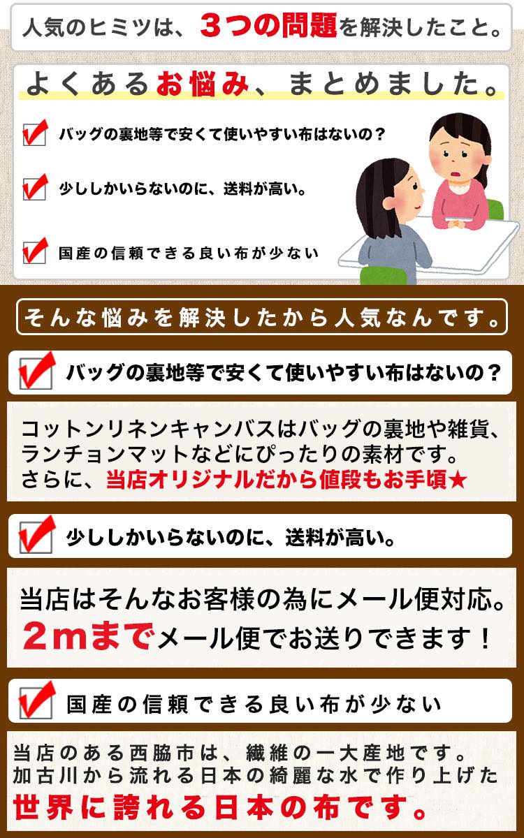 コットン 生成り 綿麻 コットンリネン キャンバス 画像2