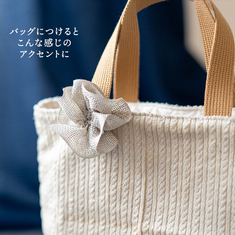 リネン フラワー リボン 40mm  12color 50cm単位 画像7