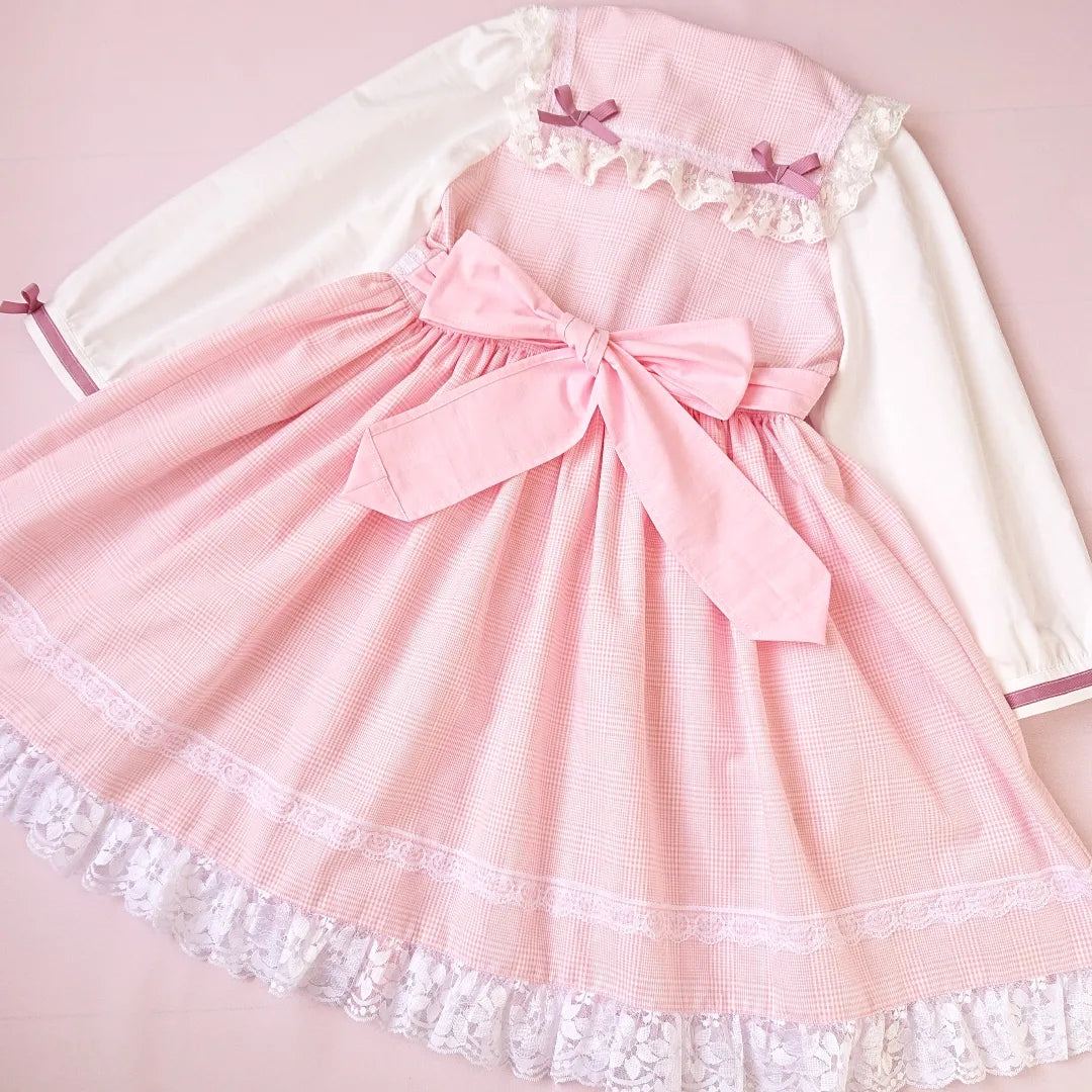 綿ポリ ソフトダンガリー グレンチェック ワンピース Instagram作品例 CmfPh7ahVqX 4 8000-15-j#カラー_#J ピンク
