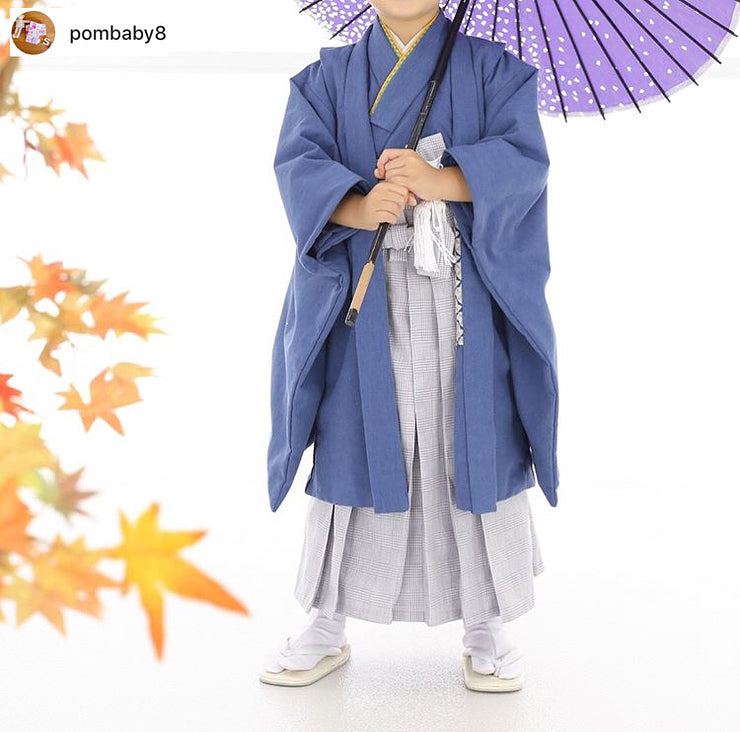 綿ポリ ダンガリー 藍染風 子供和服 Instagram作品例 Bj1Fnmag00U 1 8500-1-1#カラー_無地