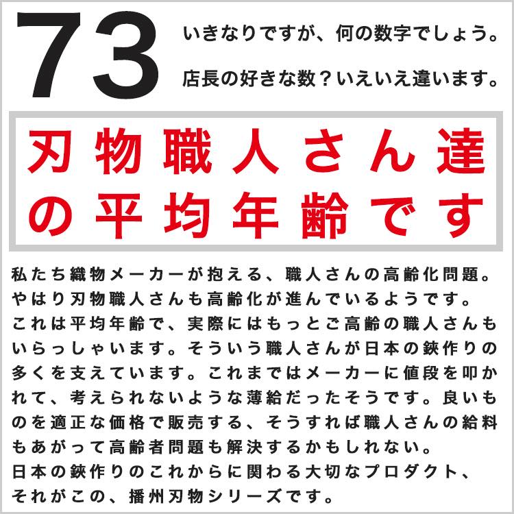 播州刃物 水池長弥(Osami Mizuike) 作／水月（印）／120mm 握り鋏 利器 そり刃 120mm / Banshu Hamono Japanese  Grip Scissors-Soriba 120mm  名前入り 画像6