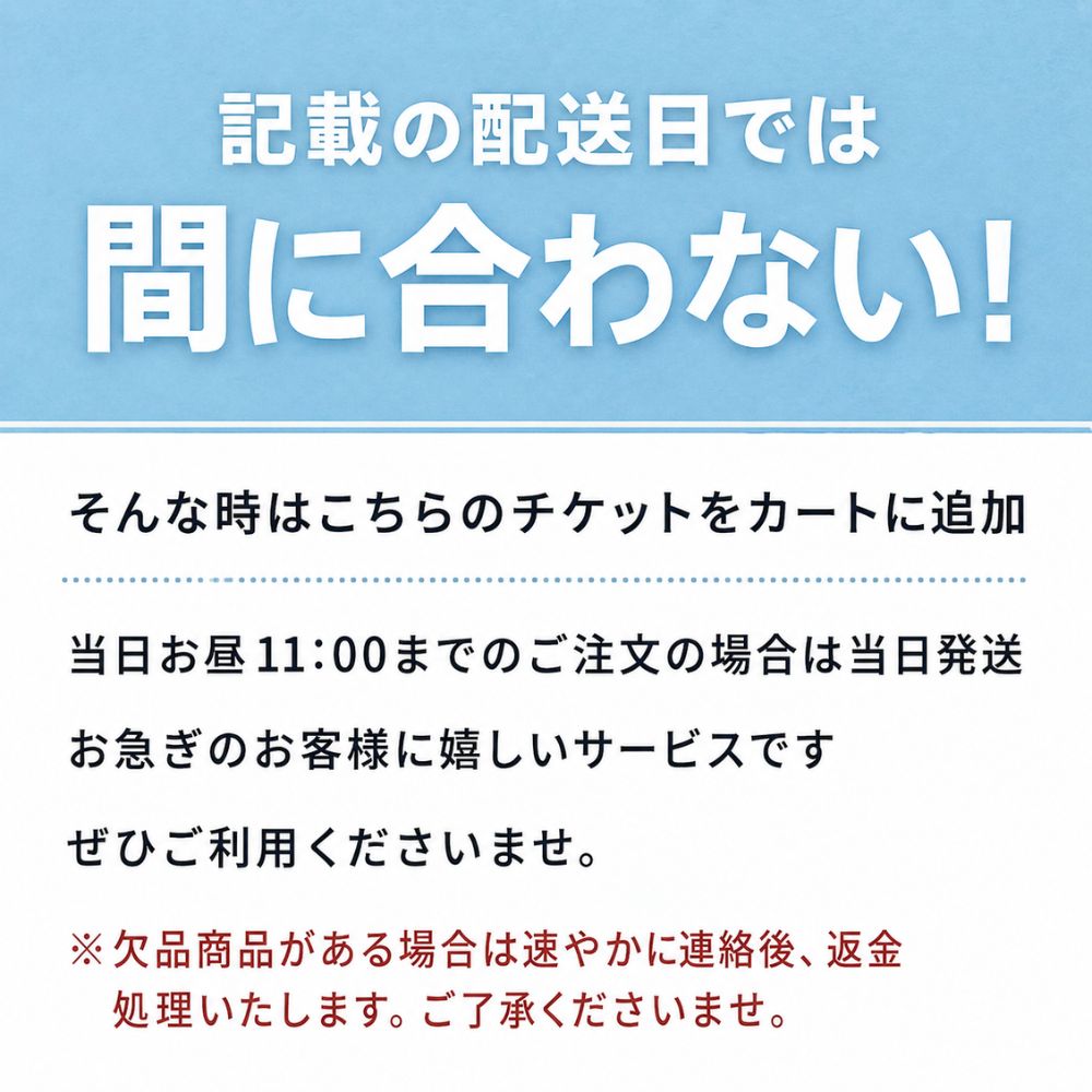 AM11時まで注文で即日配送チケット