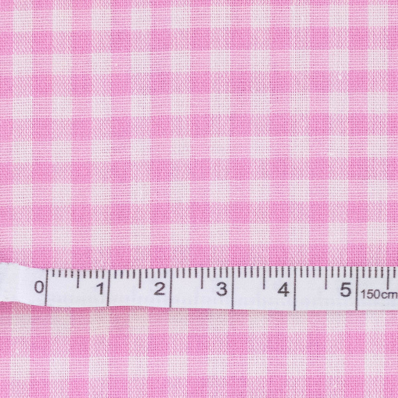 綿ポリ 3mm ギンガムチェック#色_ピンク